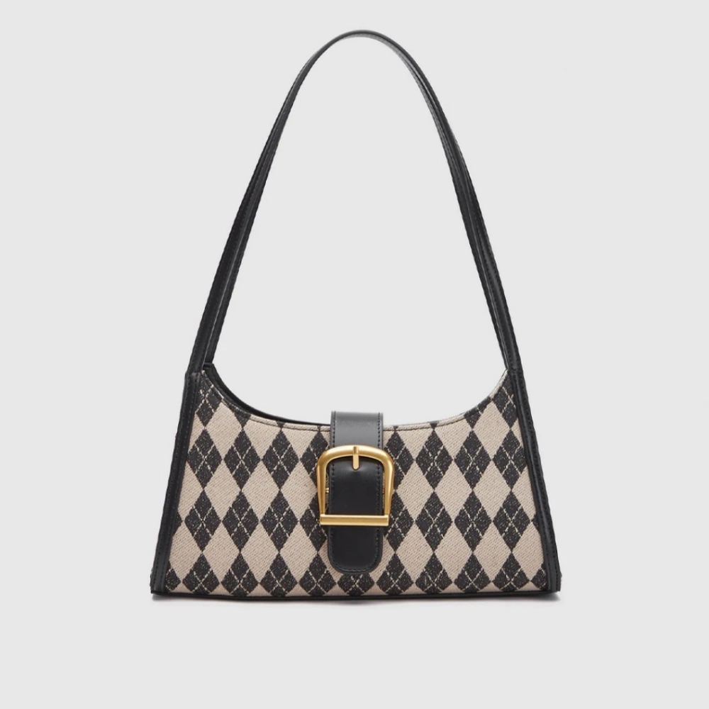 Urban Revivo | Argyle Buckle Detail Shoulder Bag